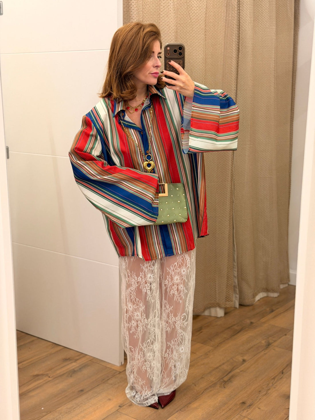 Pantalon dentelle Flávio blanc - Léone