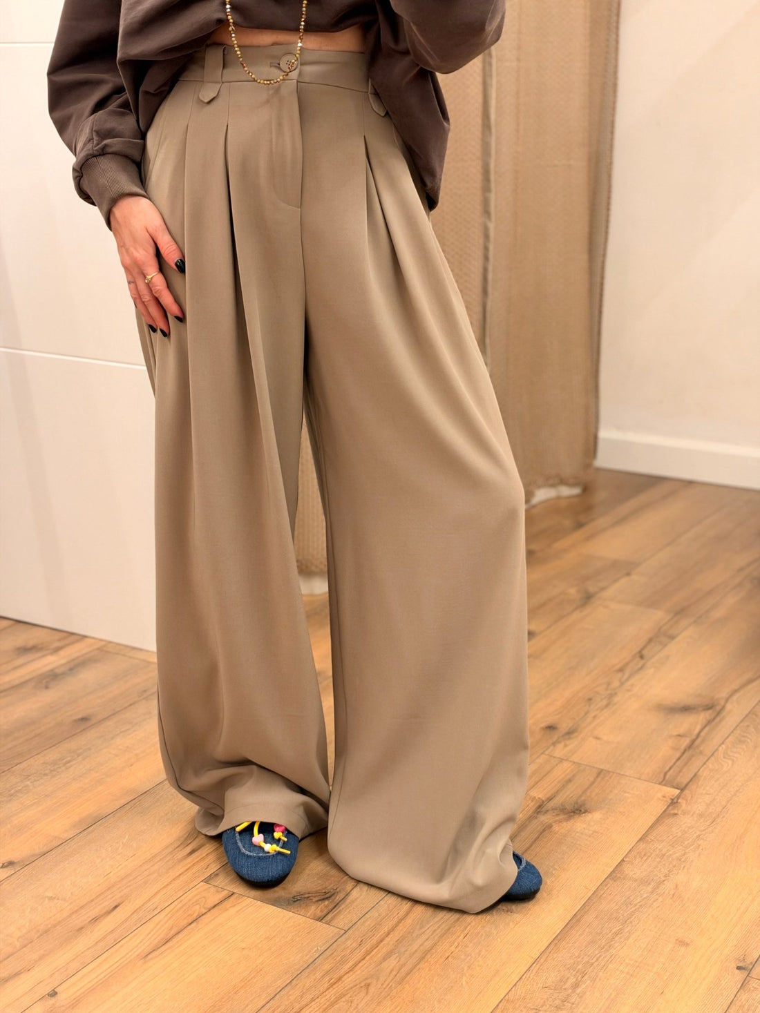 Pantalon Édouard taupe - Léone