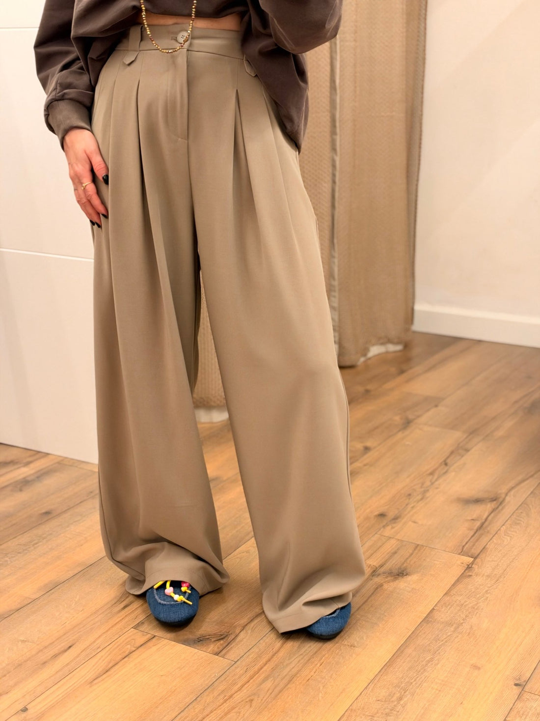Pantalon Édouard taupe - Léone