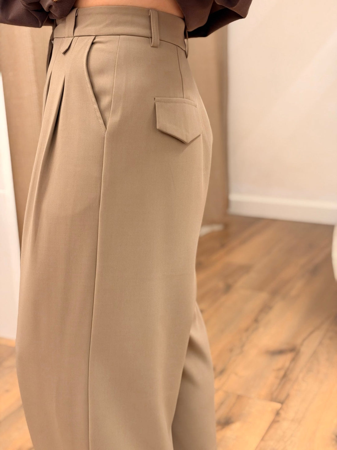 Pantalon Édouard taupe - Léone