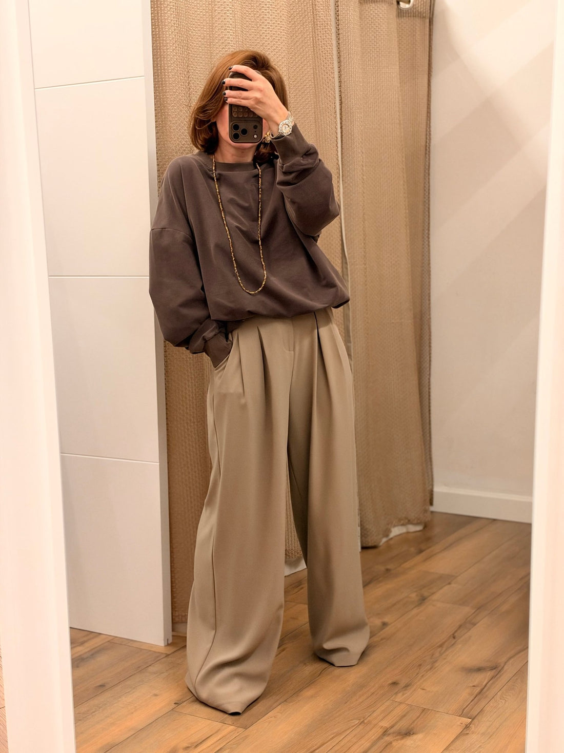Pantalon Édouard taupe - Léone