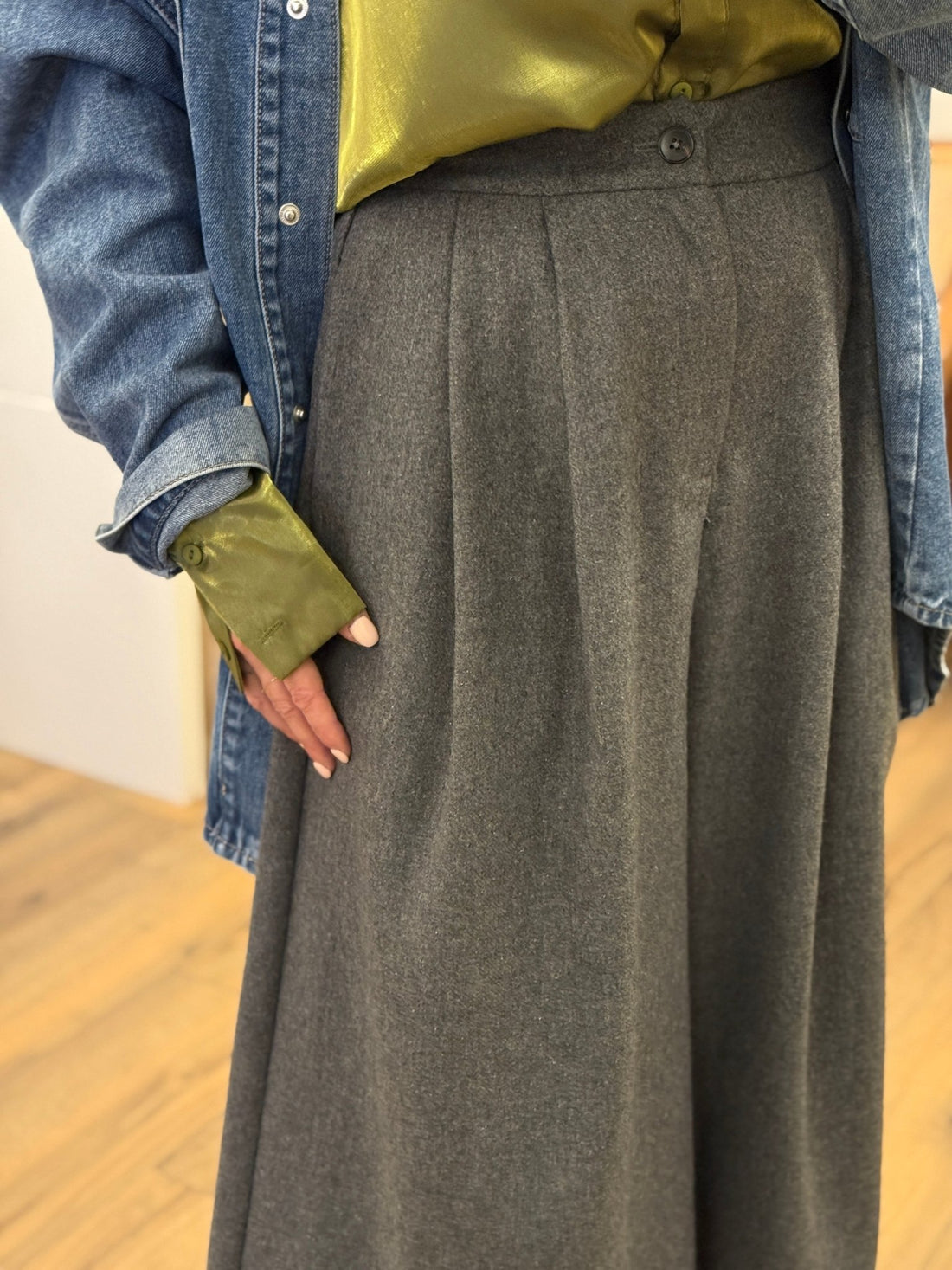 Pantalon Éléonore gris - Léone
