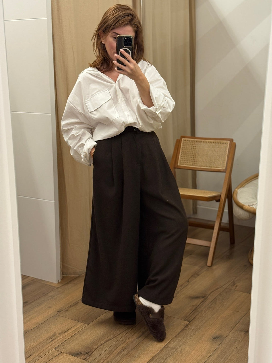 Pantalon Éléonore marron - Léone