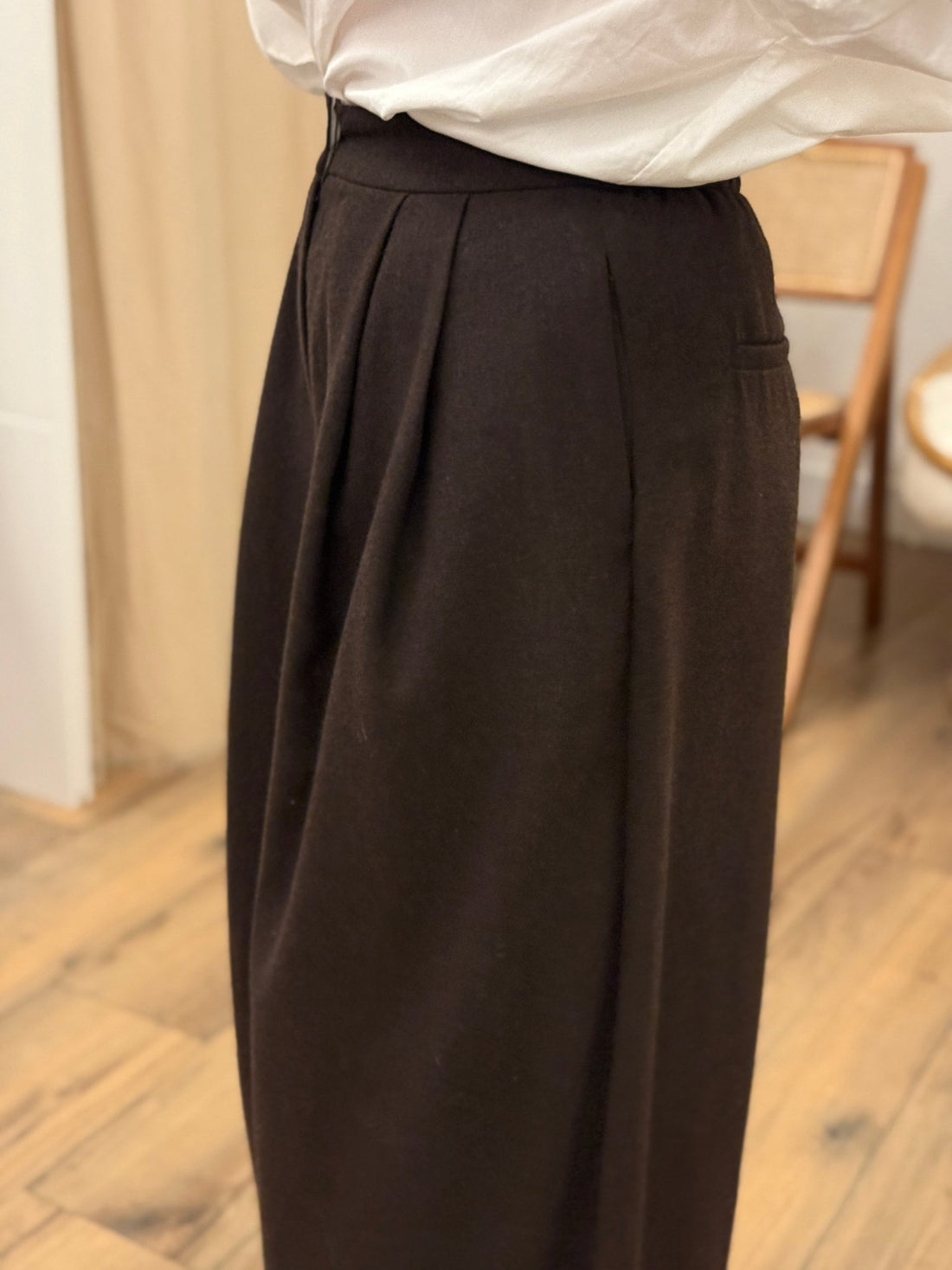 Pantalon Éléonore marron - Léone
