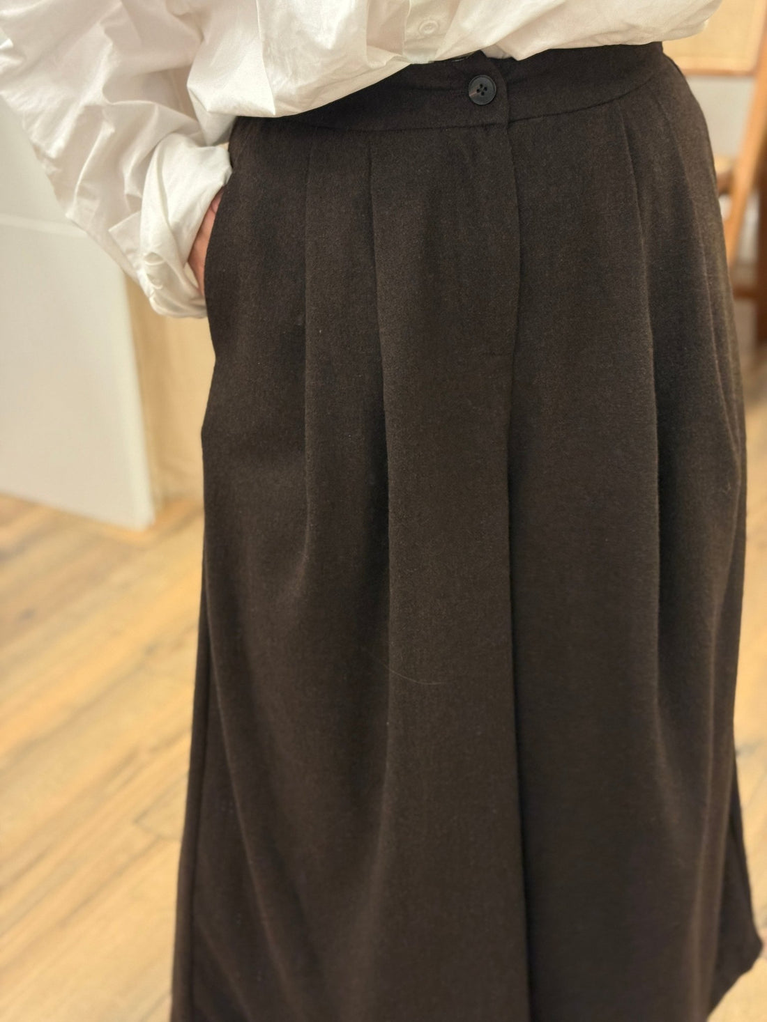 Pantalon Éléonore marron - Léone