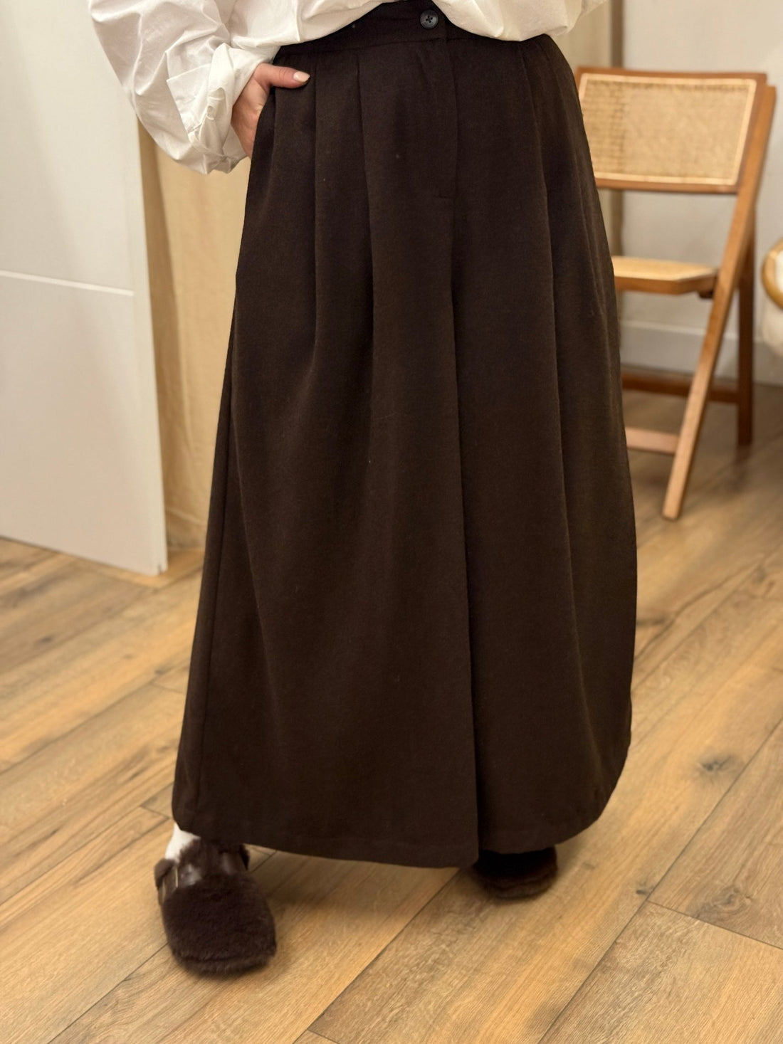 Pantalon Éléonore marron - Léone