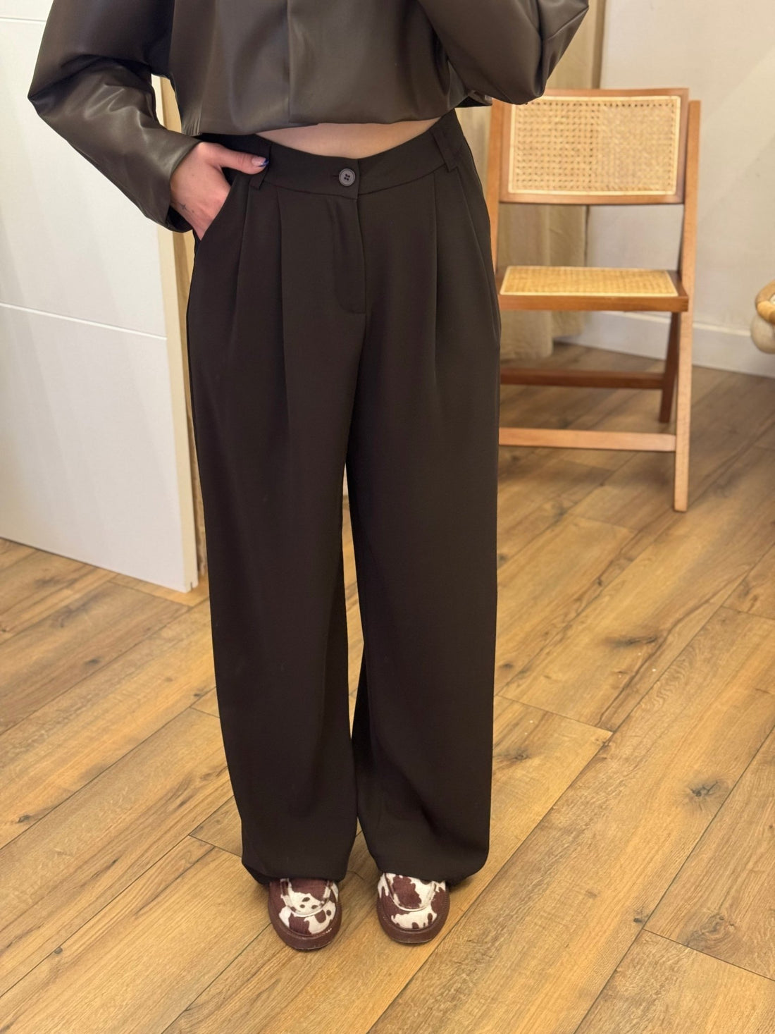 Pantalon Geoffrey chocolat - Léone