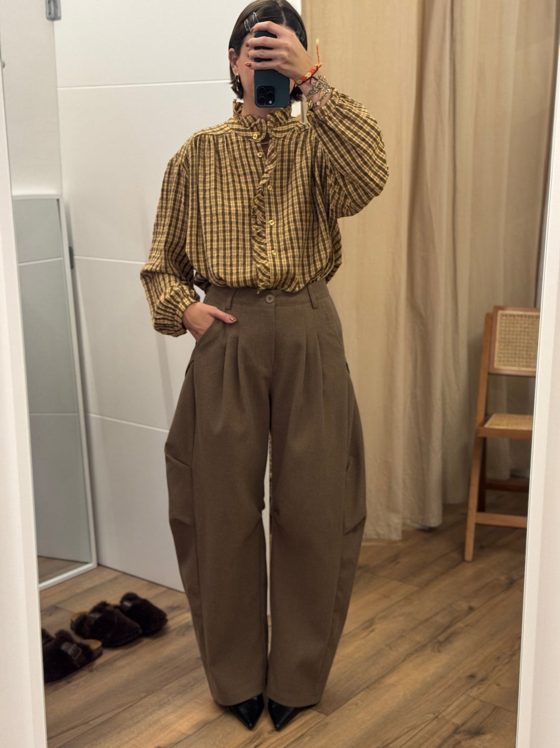 Pantalon gregoire taupe - Léone