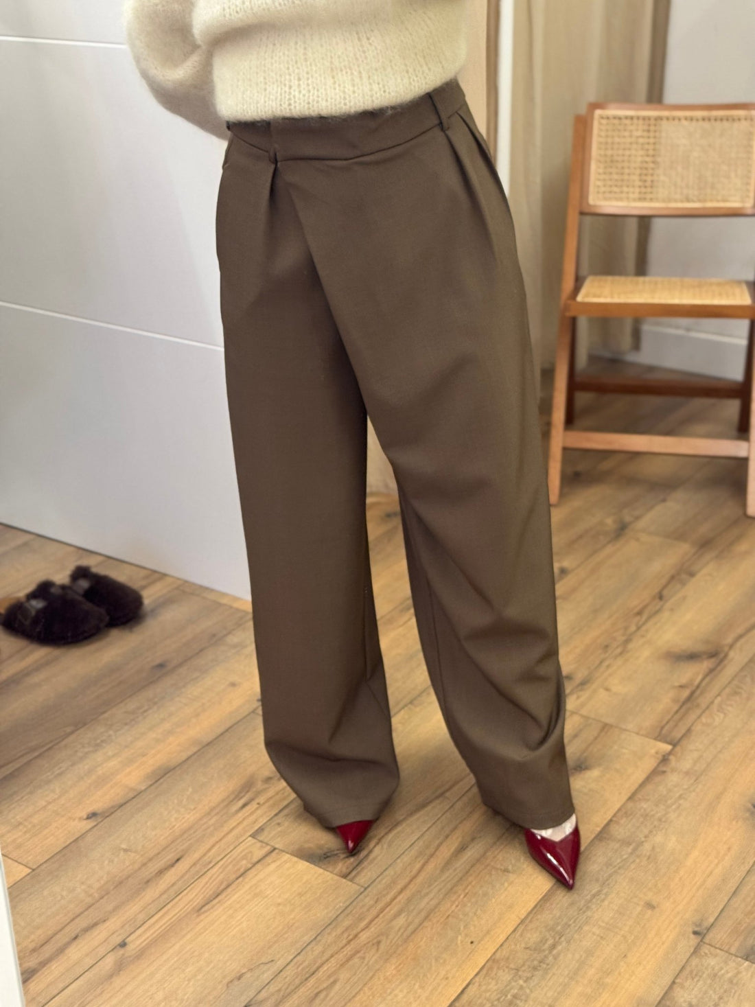 Pantalon illy taupe - Léone