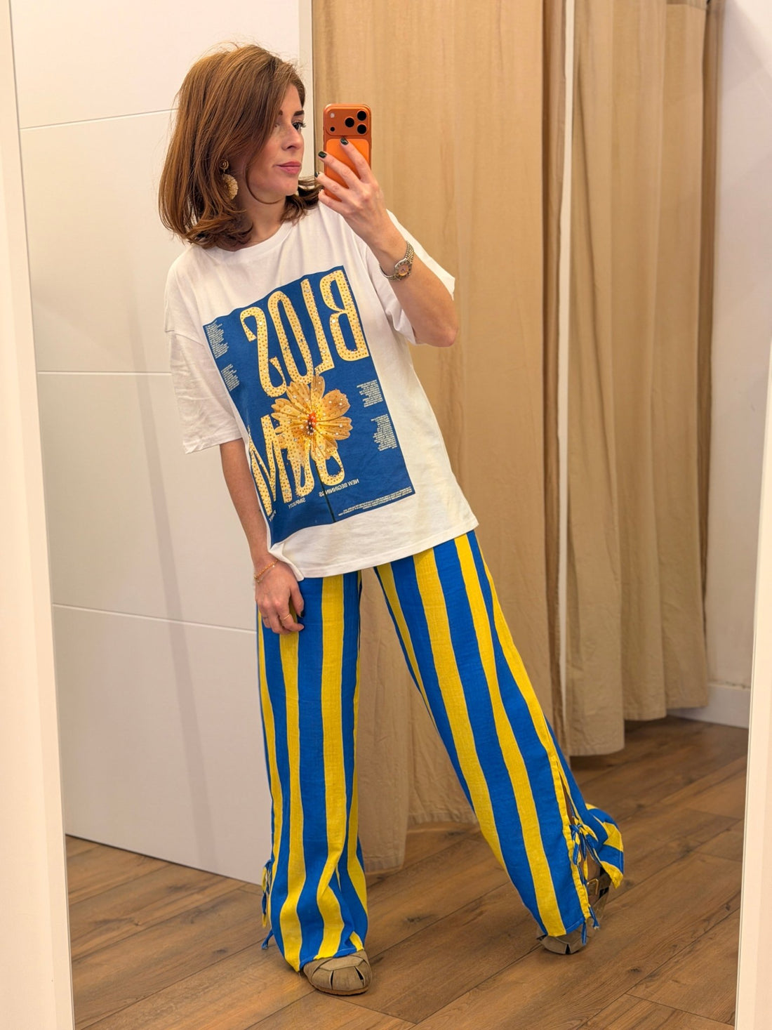 Pantalon Isa rayé - Léone