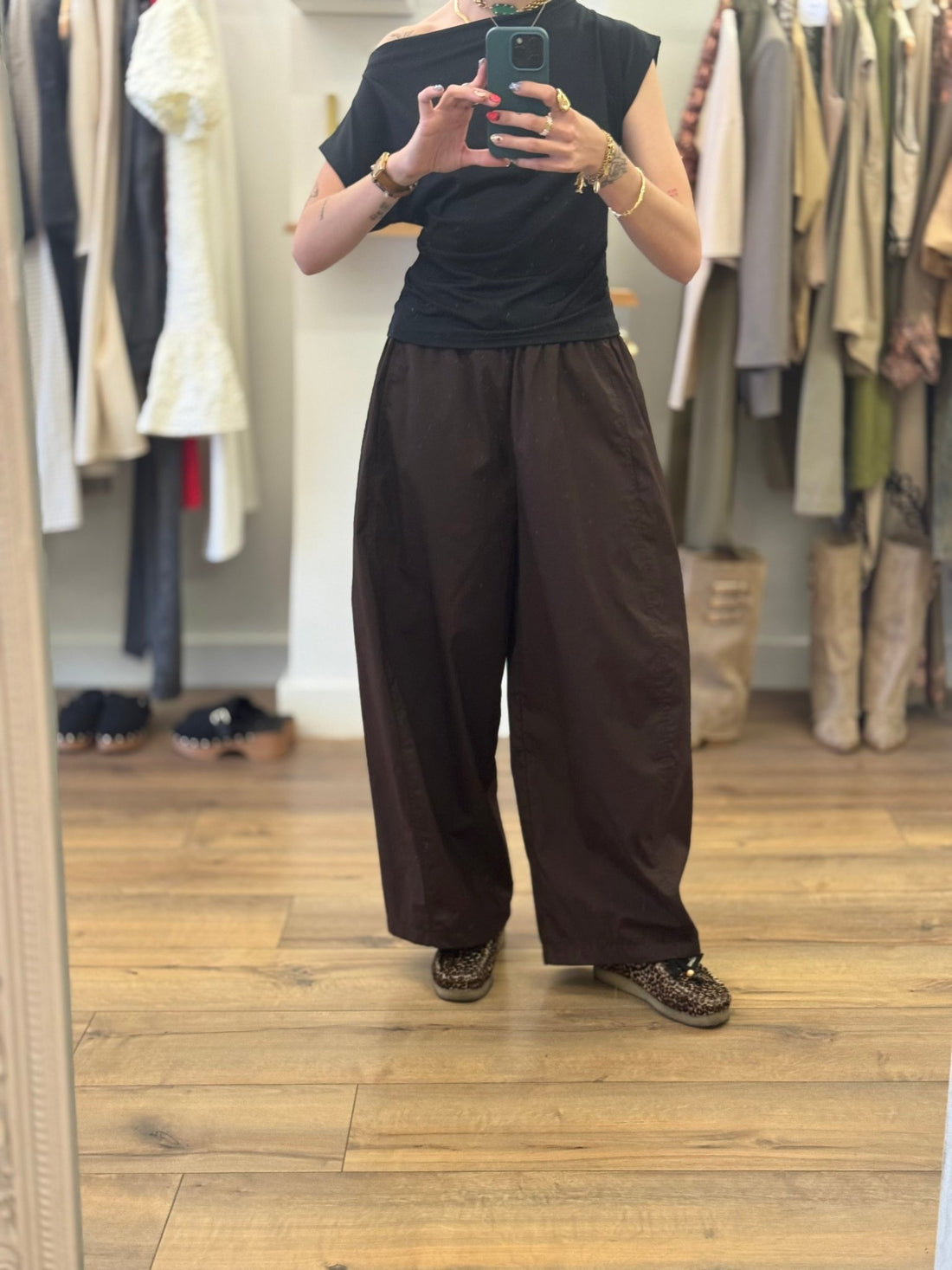 Pantalon Kamo marron chocolat - Léone