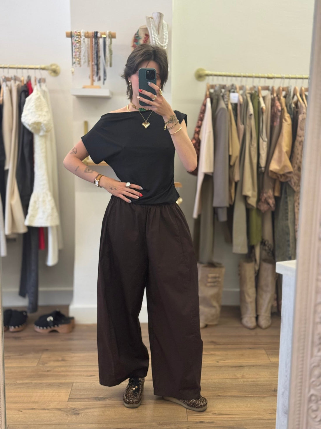 Pantalon Kamo marron chocolat - Léone