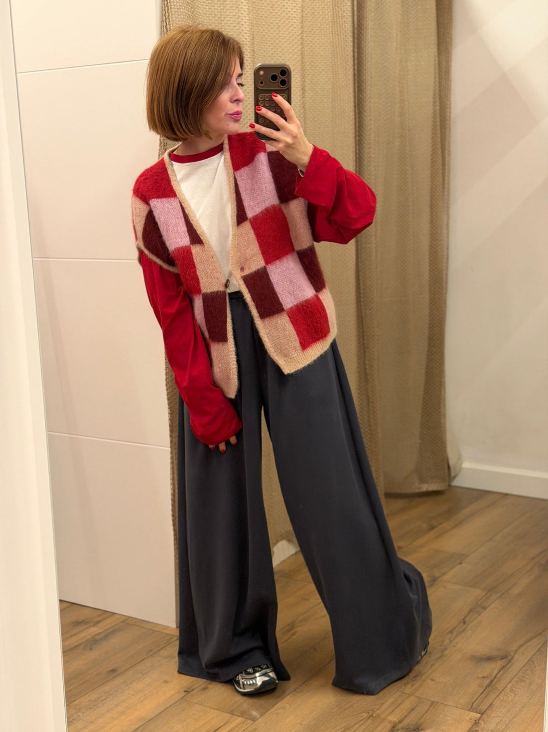 Pantalon large casual gris - Léone