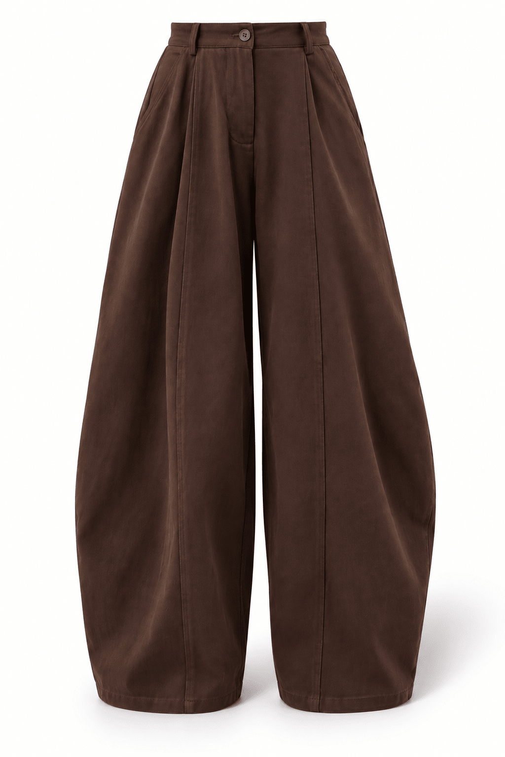 Pantalon large marron - Léone