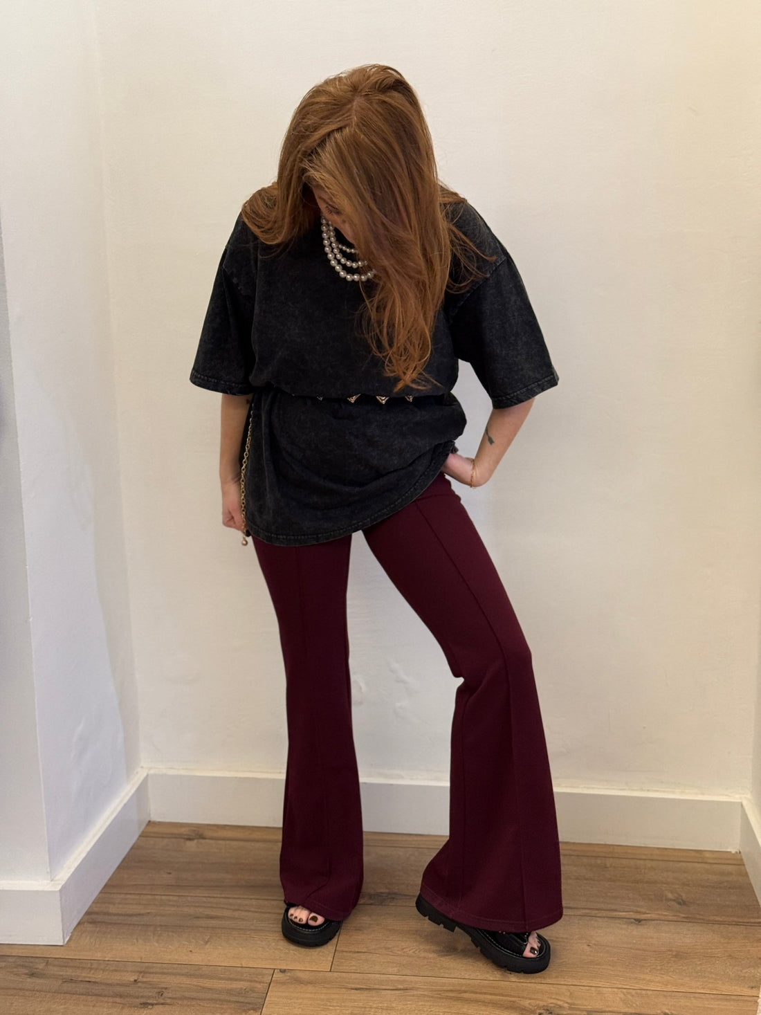 Pantalon Marva bordeaux - Léone