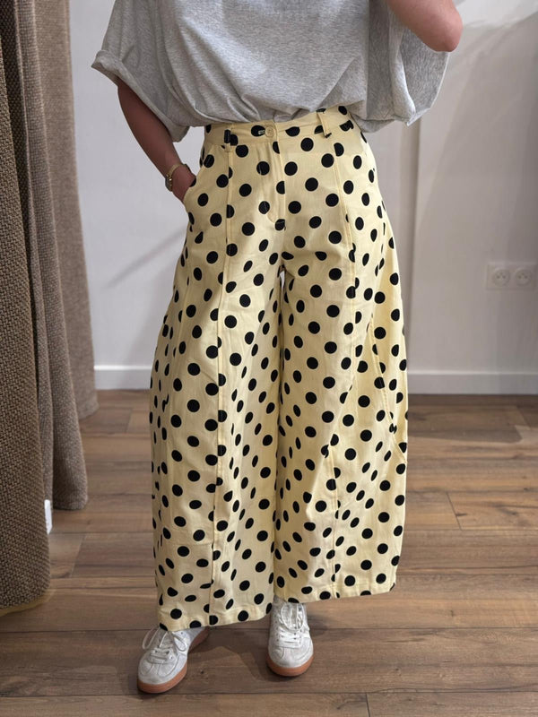Pantalon Polka jaune - Léone