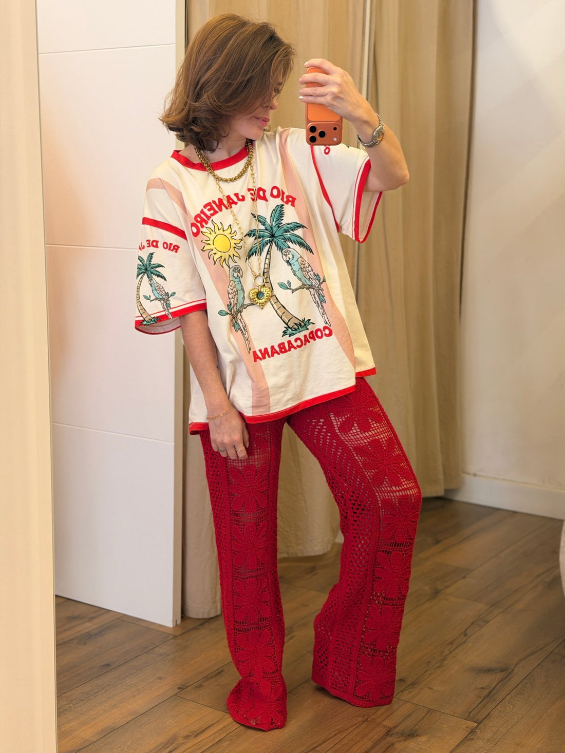 Pantalon rouge Mayorqua - Léone