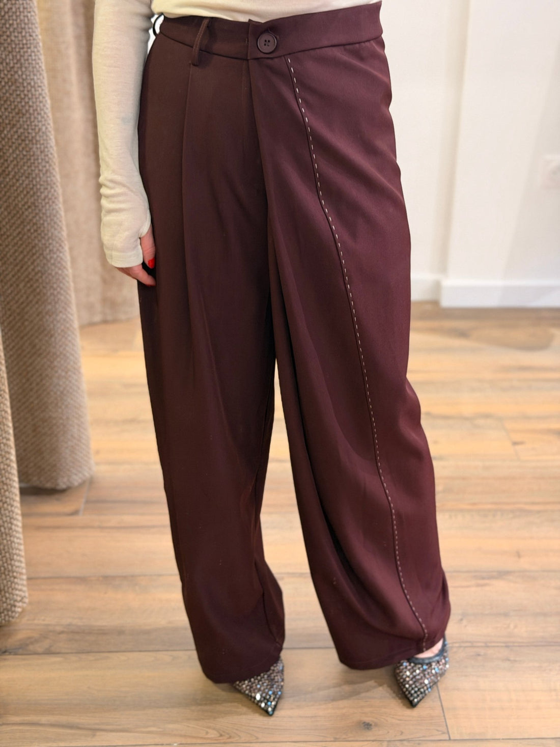 Pantalon samy bordeaux - Léone