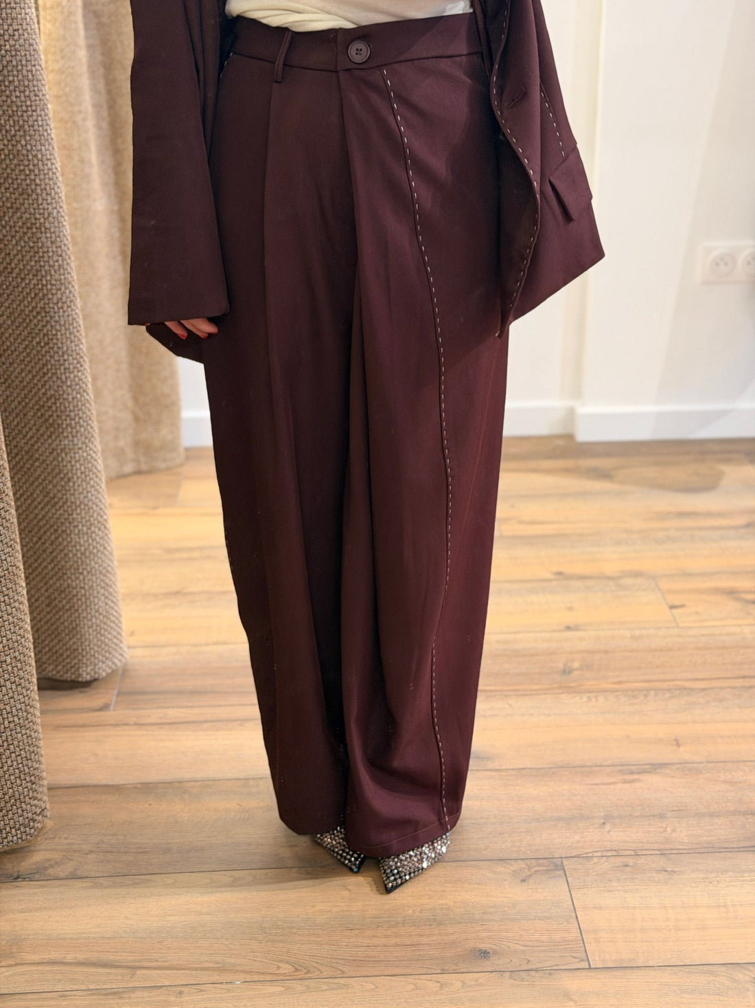 Pantalon samy bordeaux - Léone