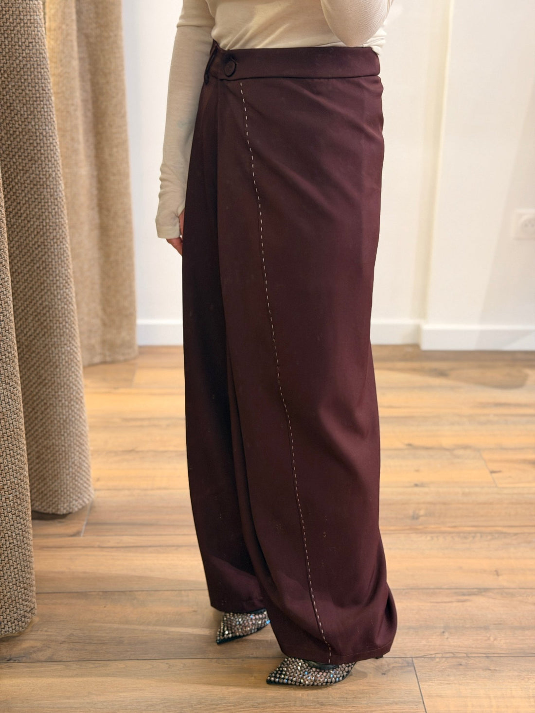 Pantalon samy bordeaux - Léone