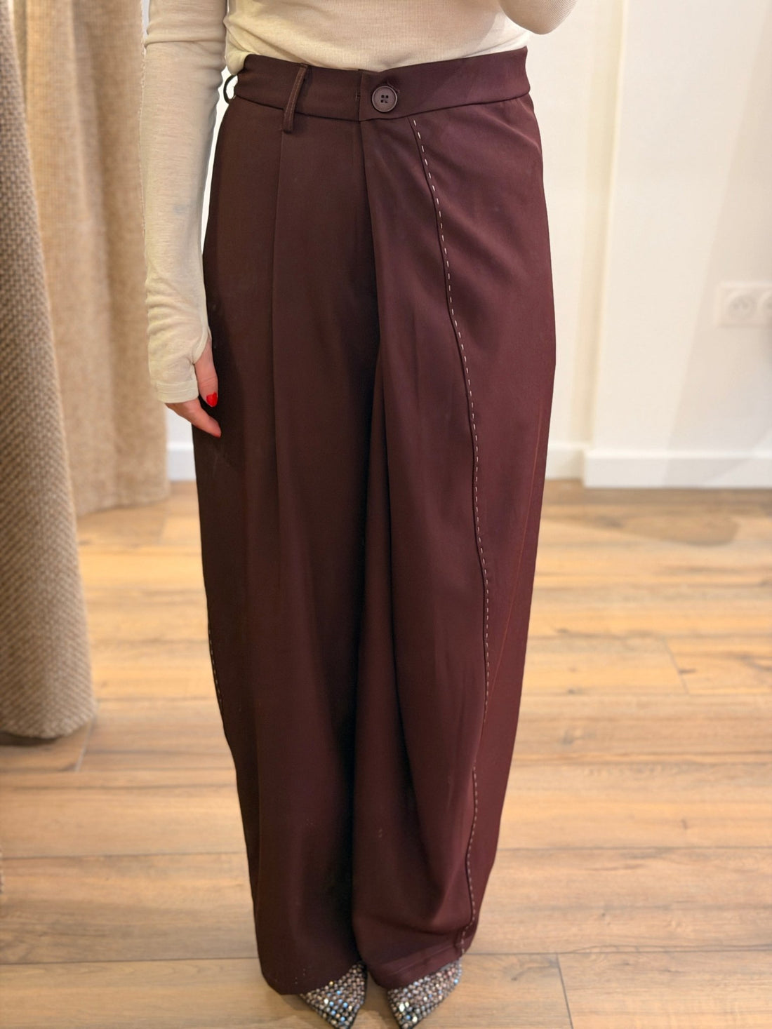 Pantalon samy bordeaux - Léone