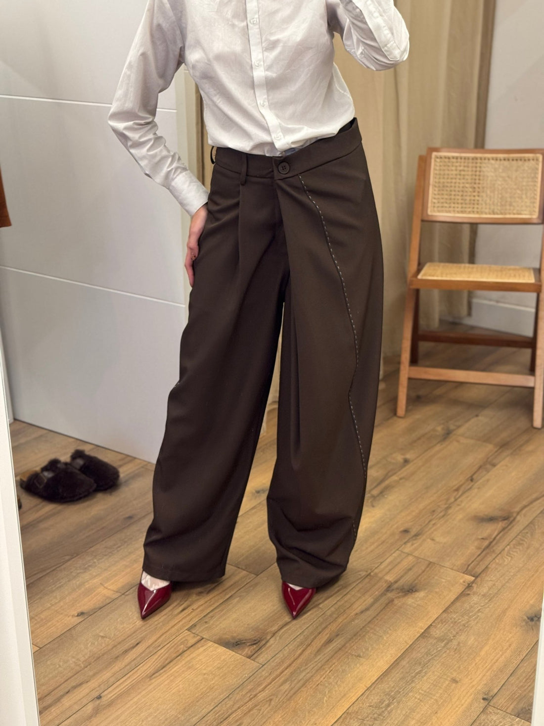 Pantalon samy marron - Léone