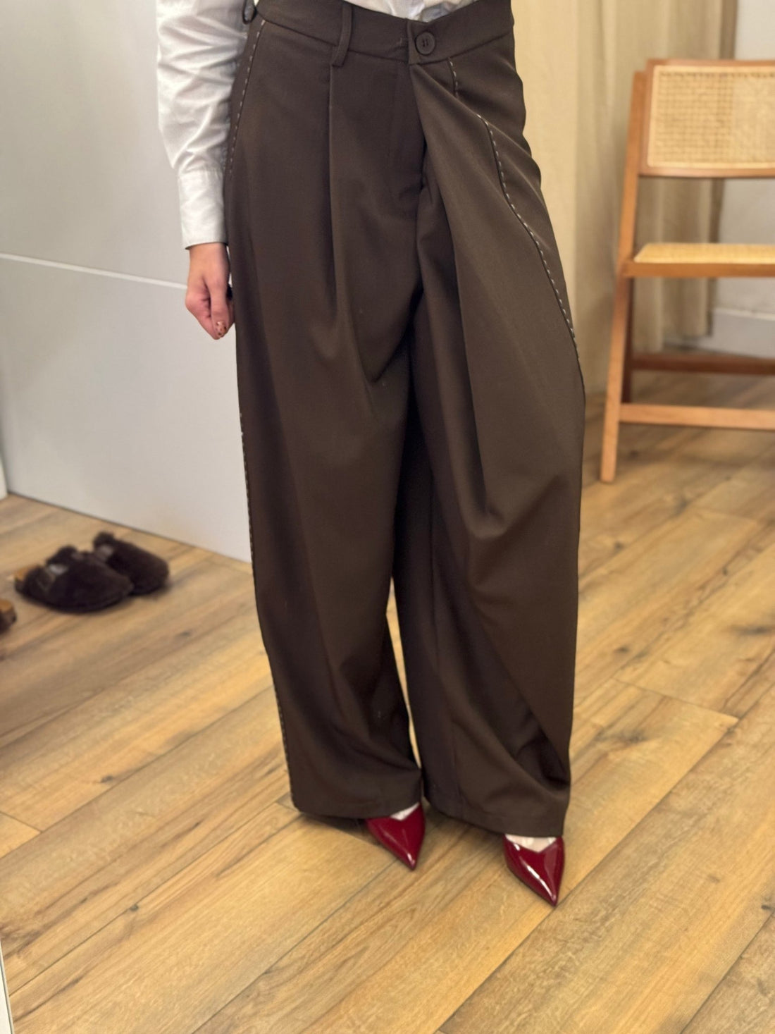 Pantalon samy marron - Léone