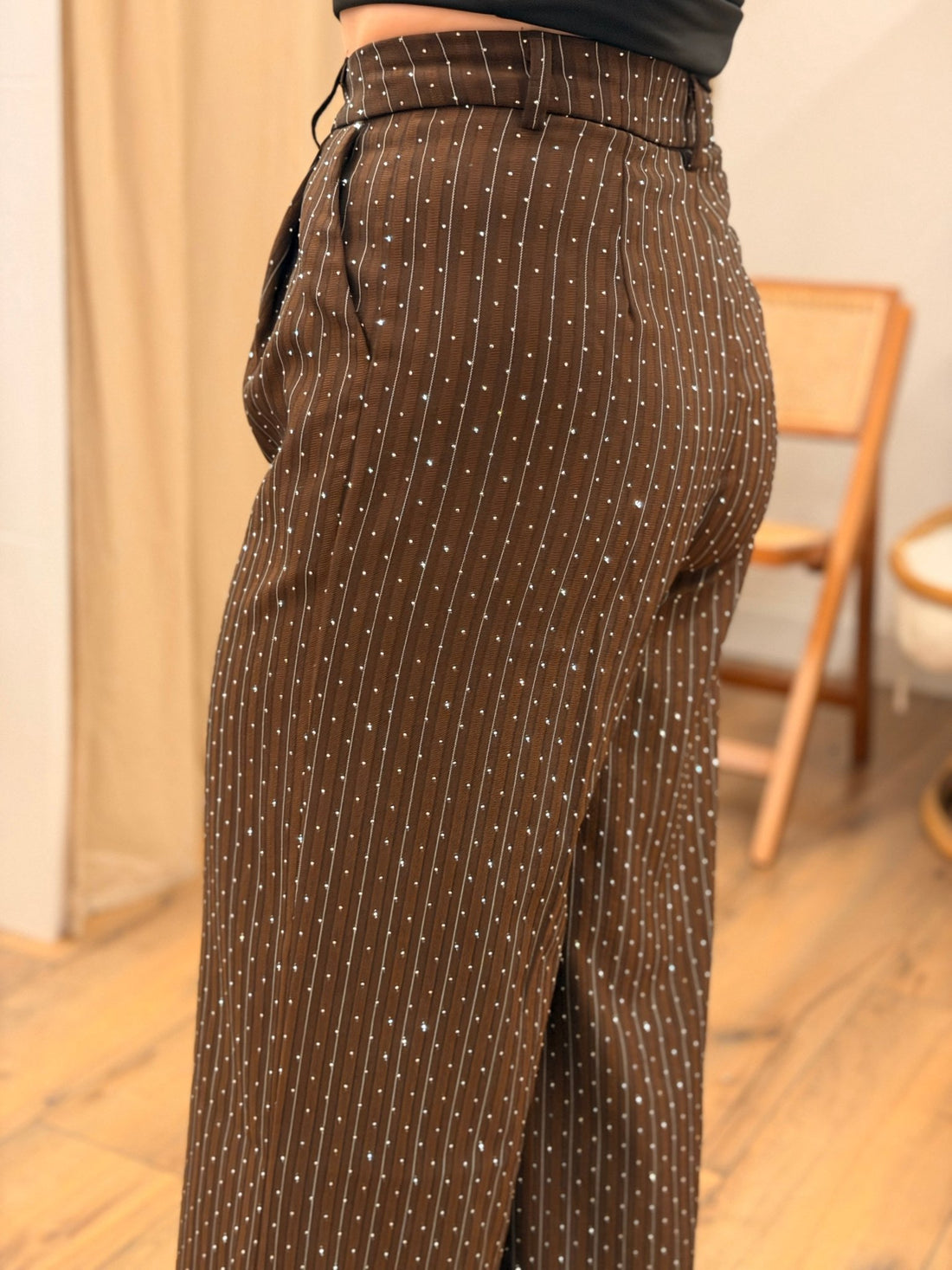 Pantalon Spencer marron - Léone