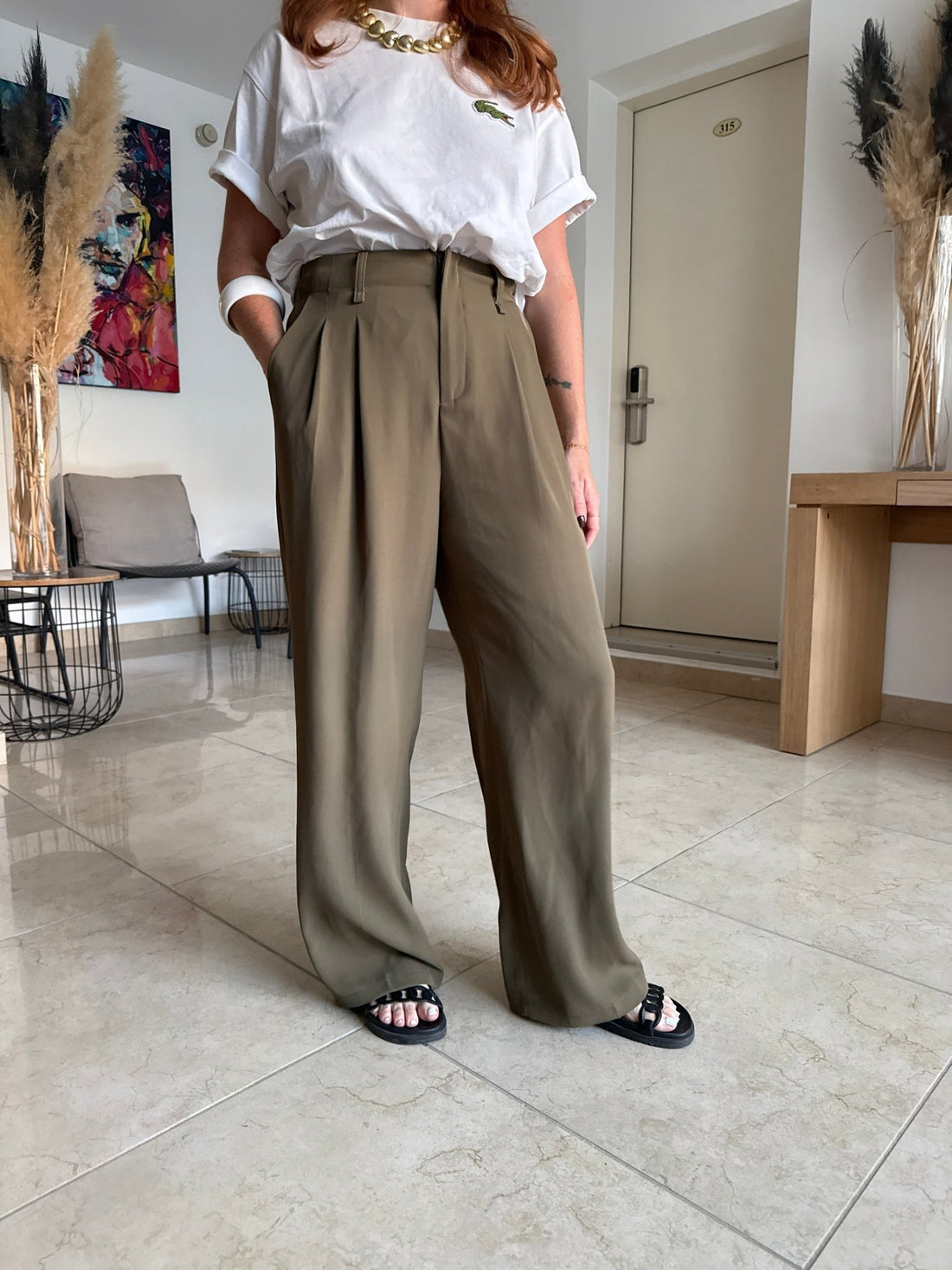 Pantalon Théo kaki - Léone