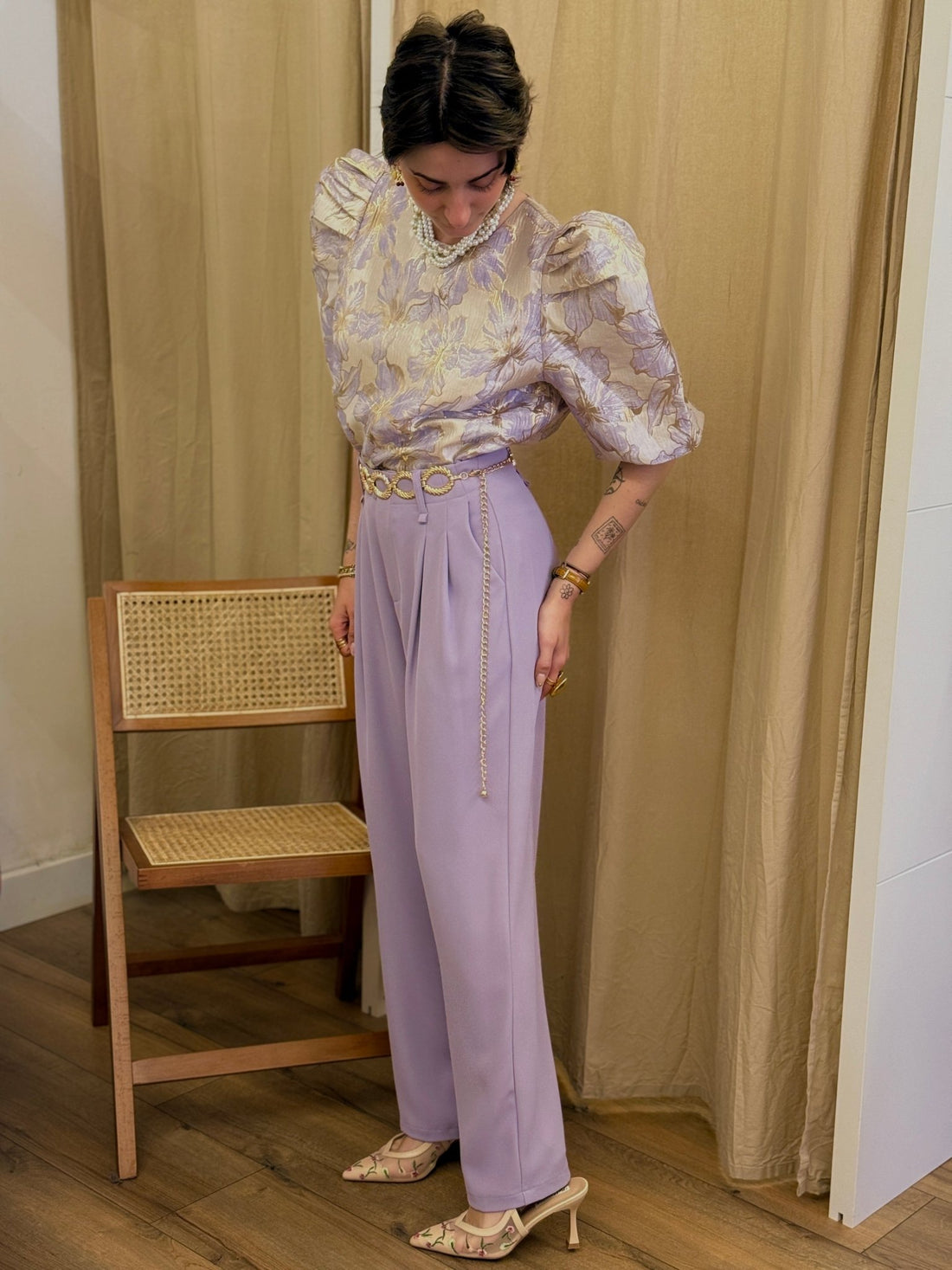 Pantalon Théo lilas - Léone