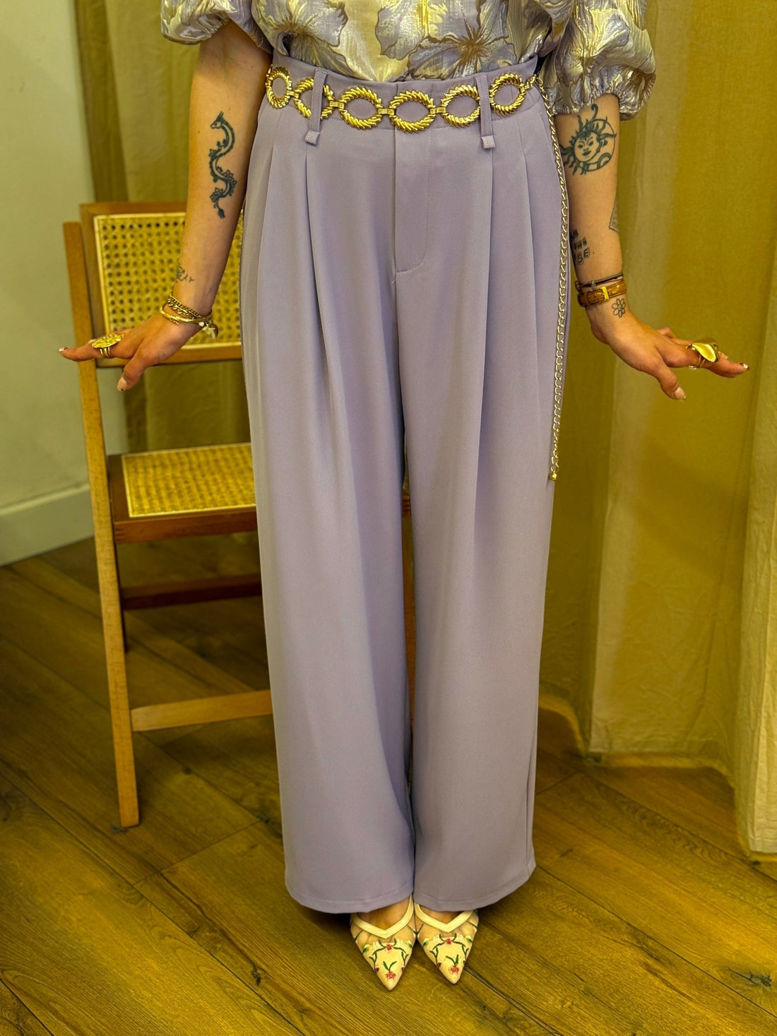 Pantalon Théo lilas - Léone