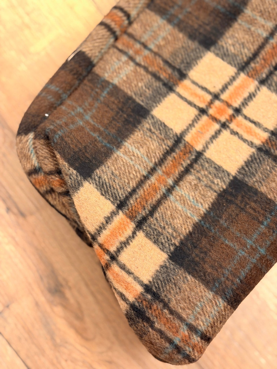 Pochette à carreaux beige - Léone