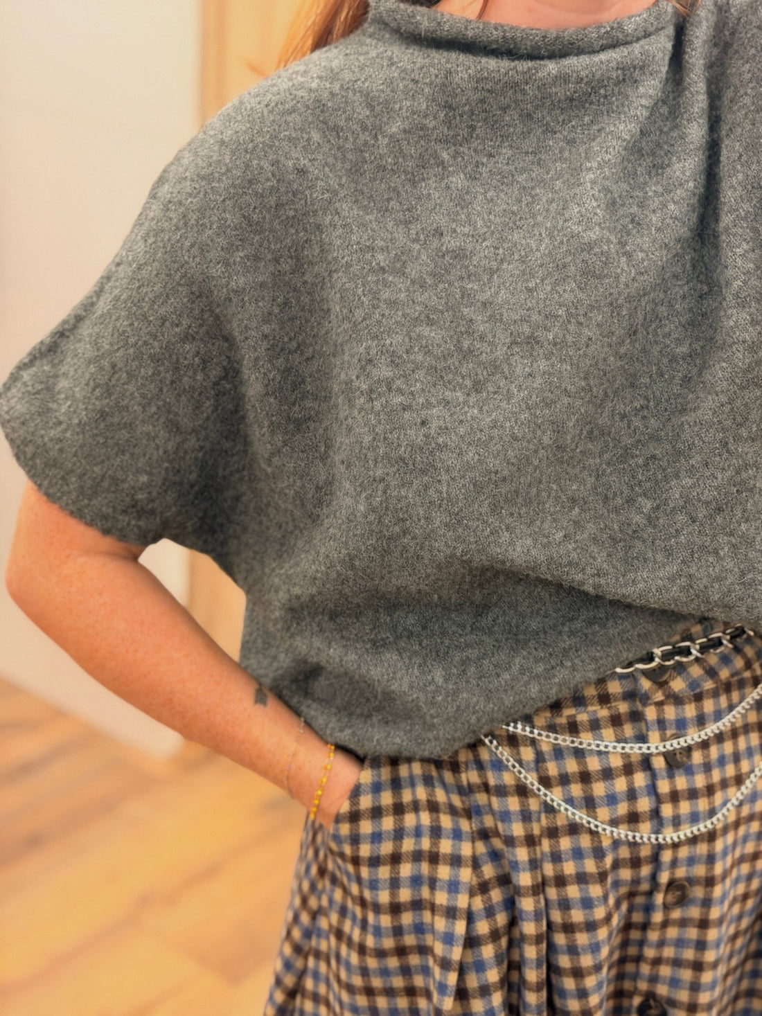 Pull Alwenn gris - Léone