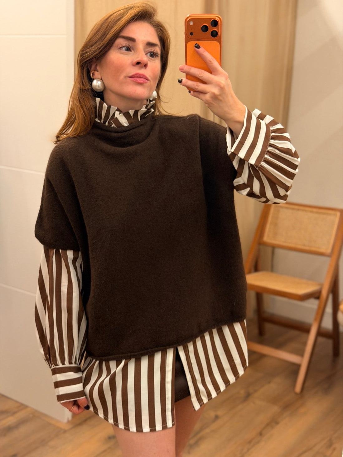 Pull Alwenn marron - Léone