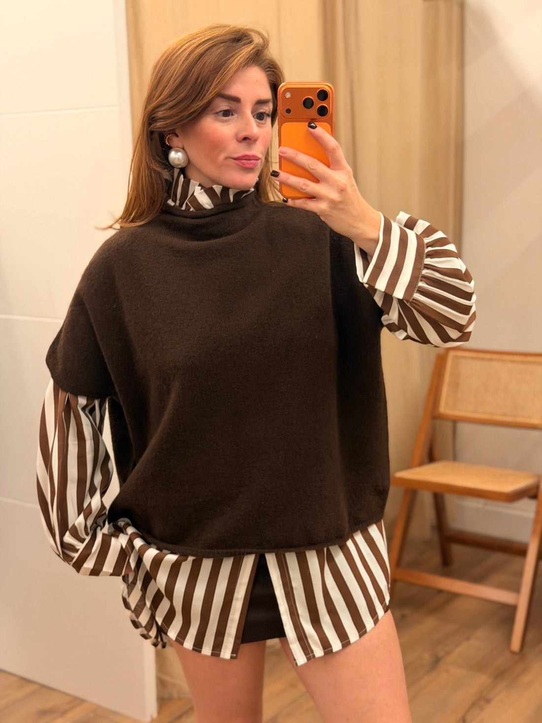 Pull Alwenn marron - Léone