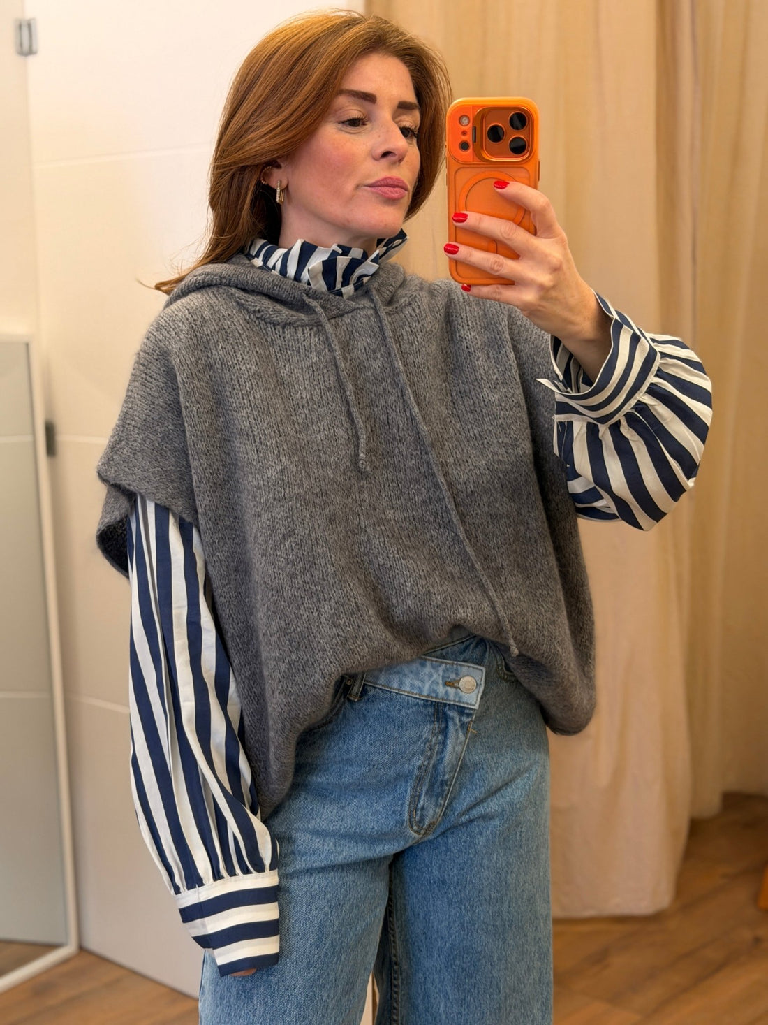 Pull daelis gris - Léone