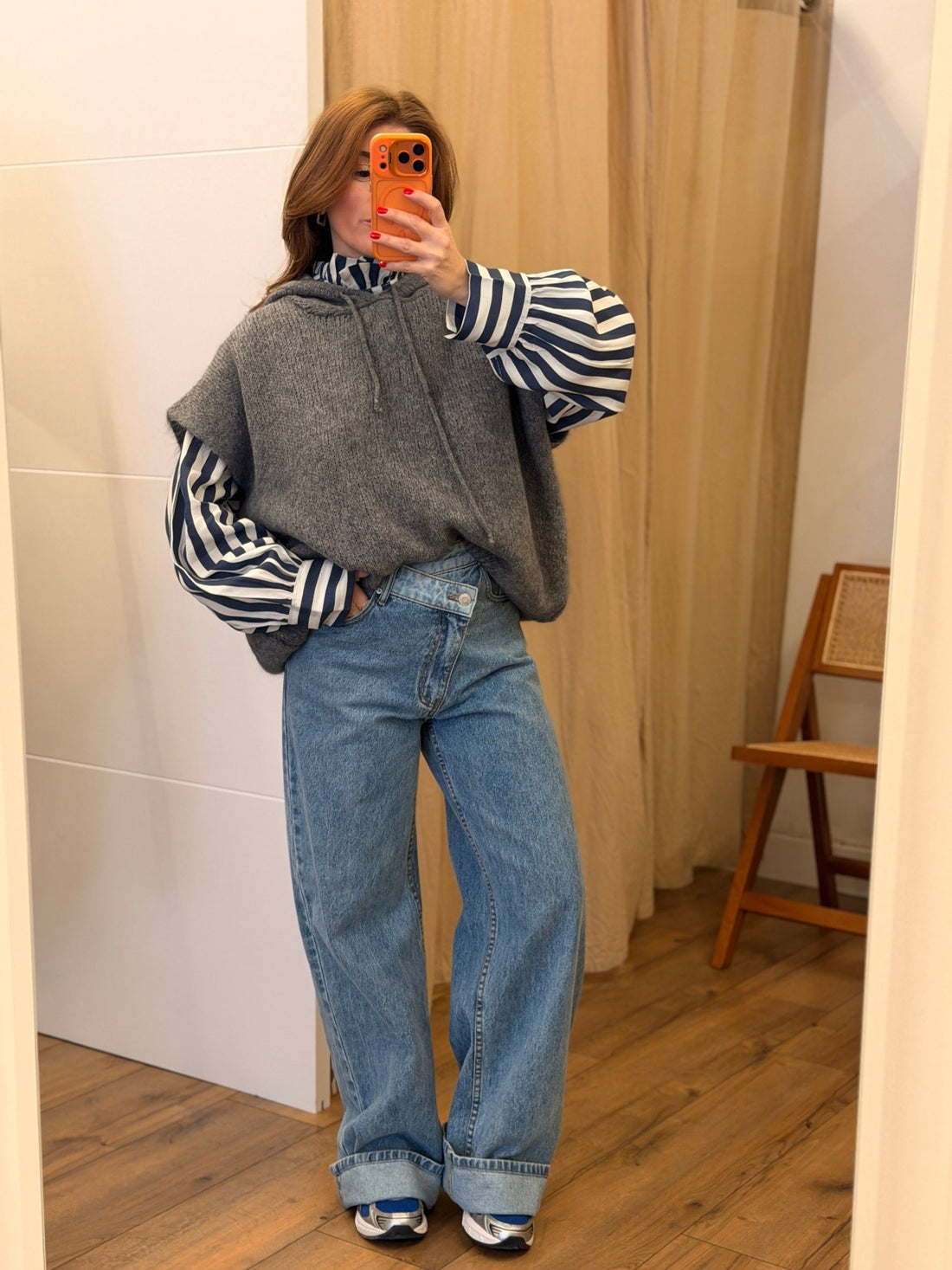 Pull daelis gris - Léone