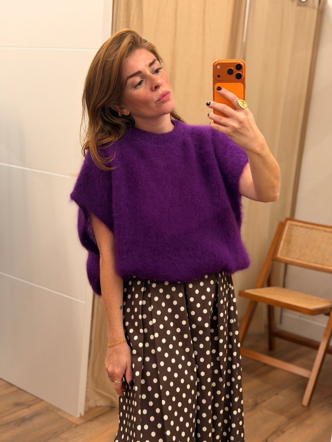 Pull en mohair violette Elyo - Léone