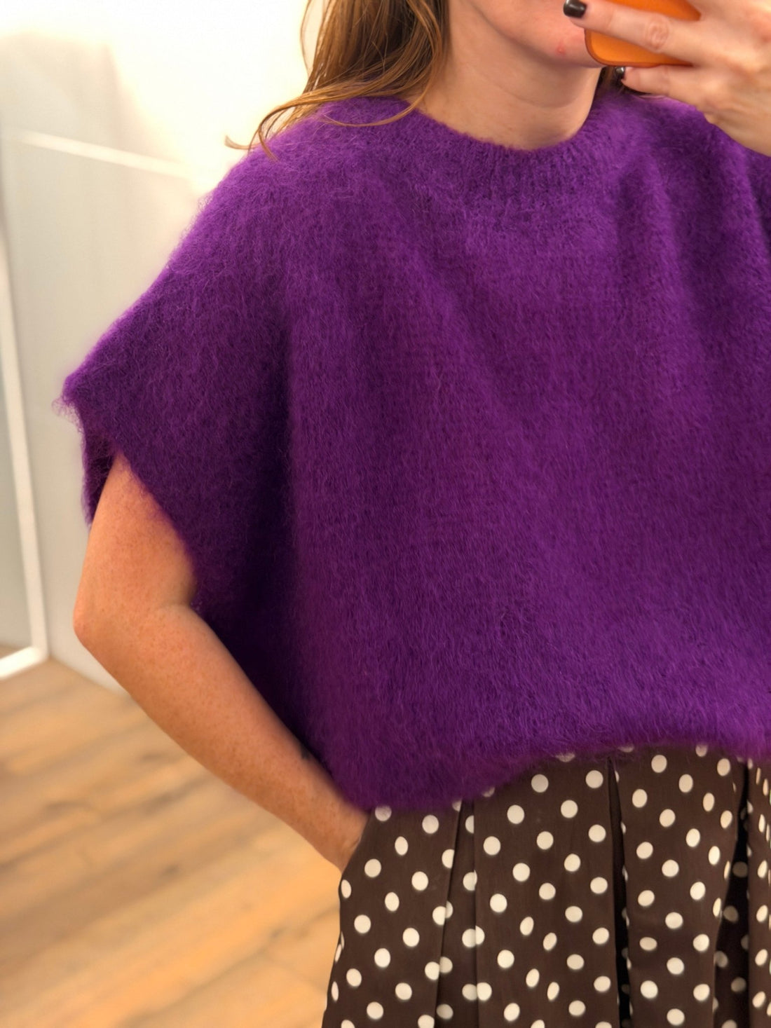 Pull en mohair violette Elyo - Léone