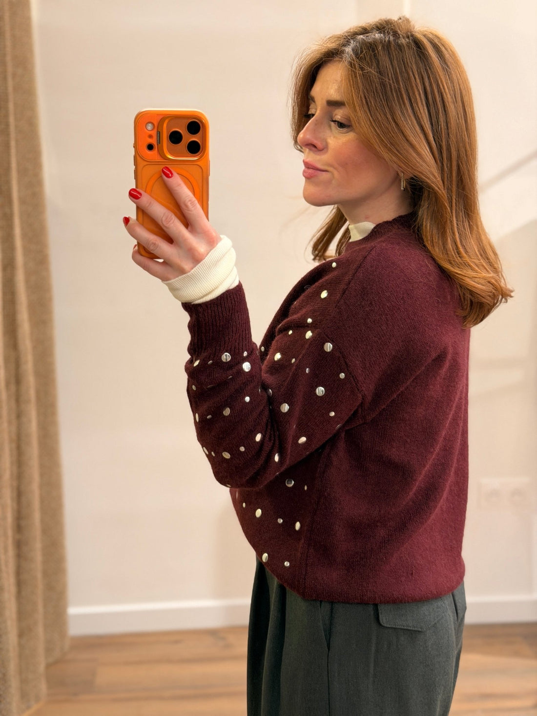 Pull enko bordeaux - Léone