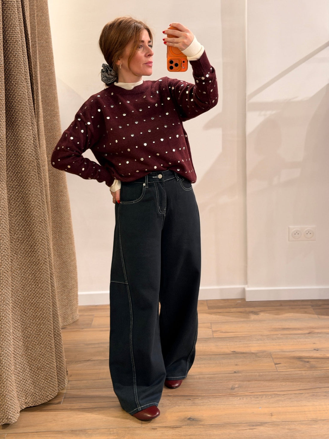 Pull enko bordeaux - Léone