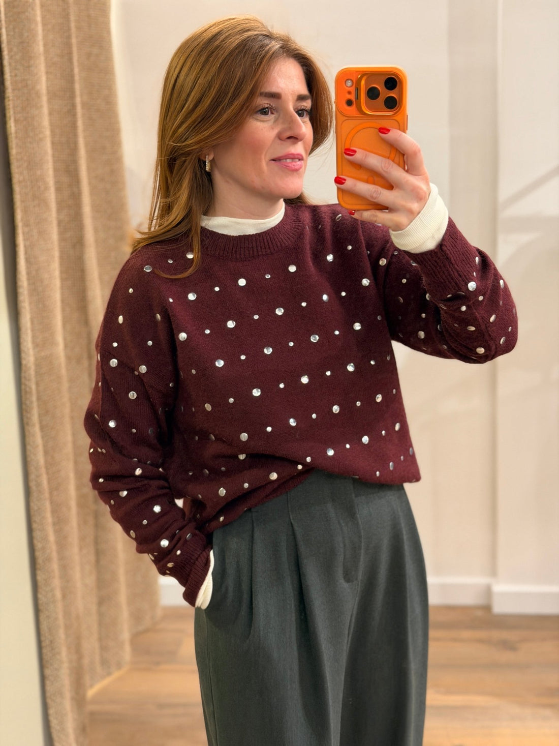 Pull enko bordeaux - Léone