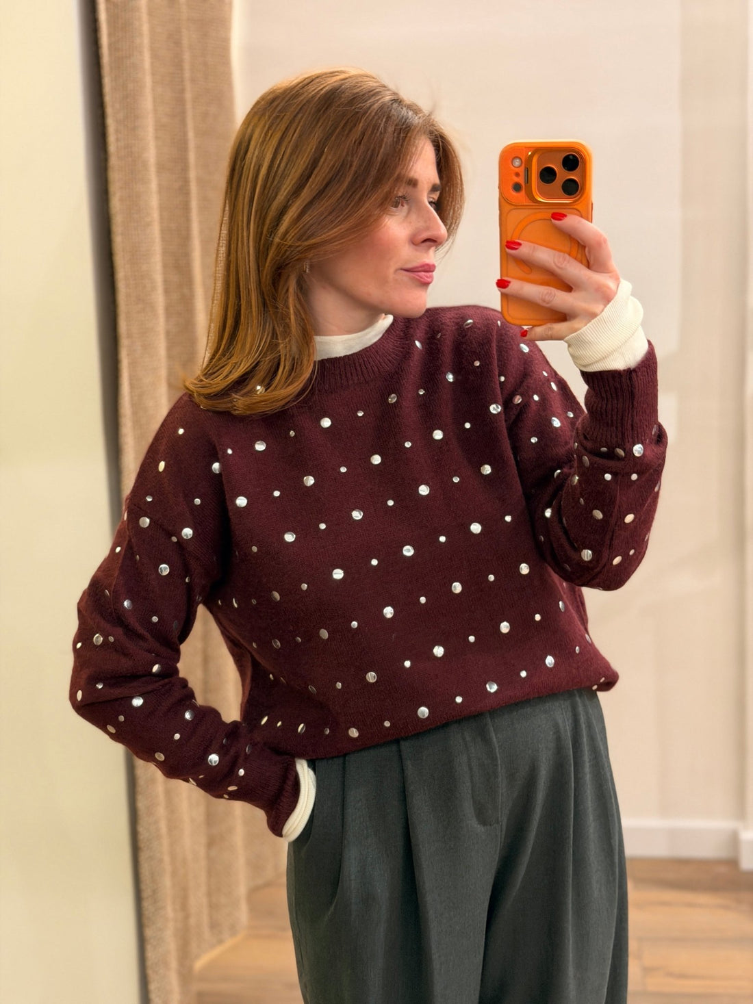 Pull enko bordeaux - Léone