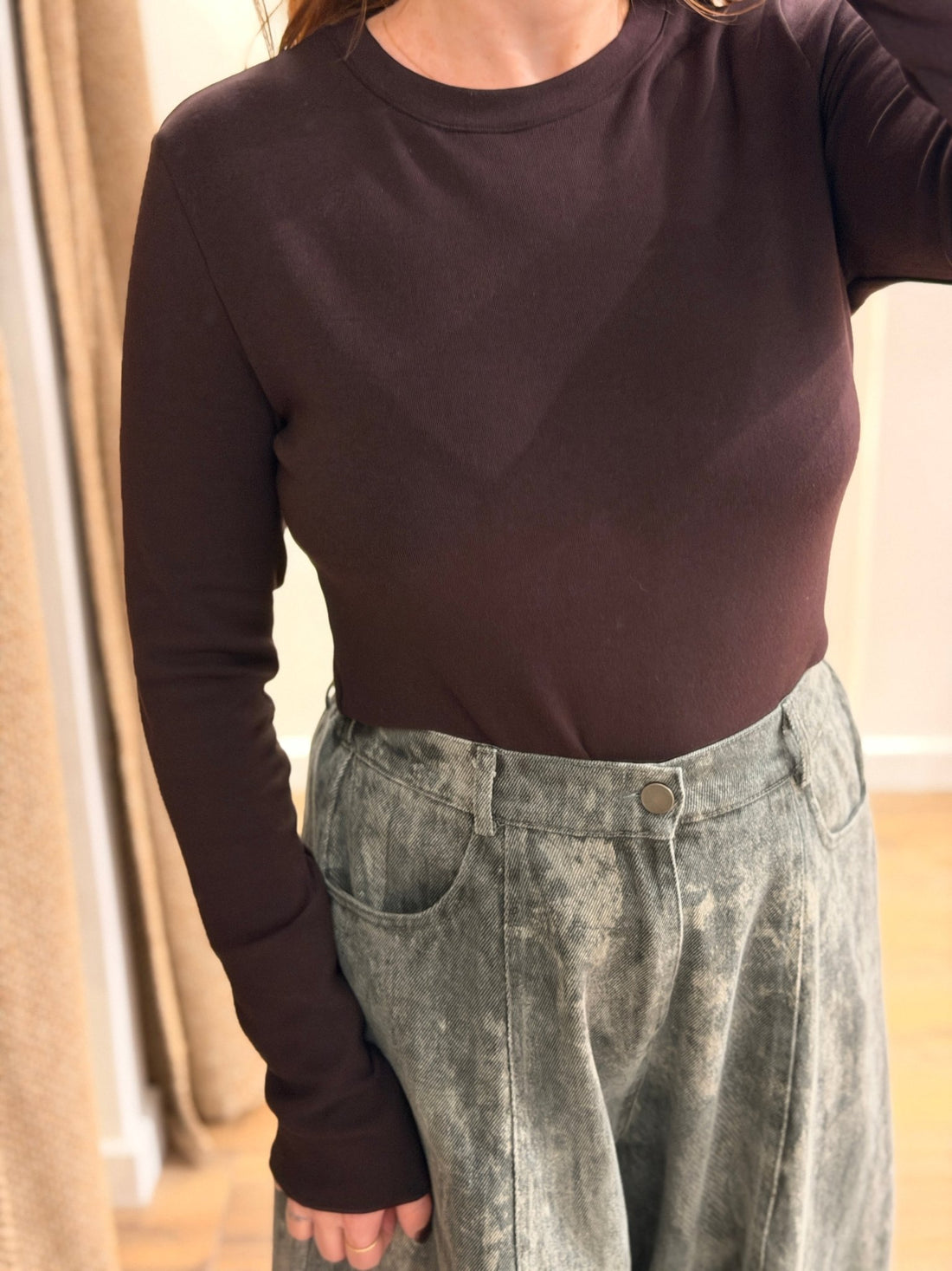 Pull fin Alba prune - Léone