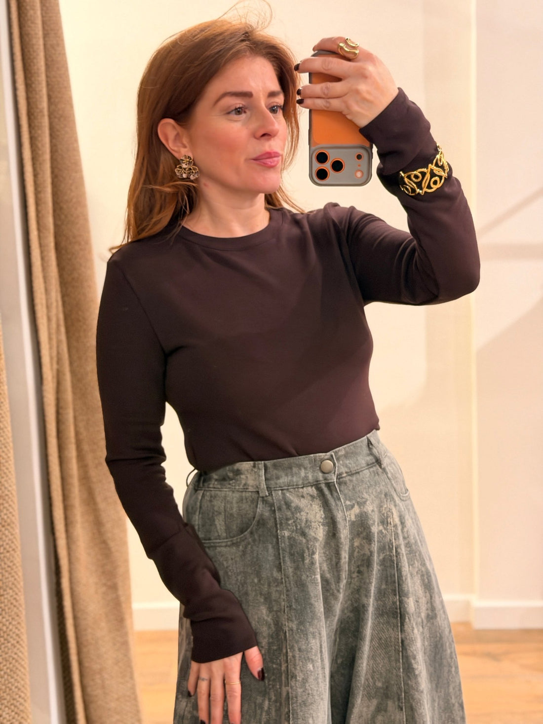 Pull fin Alba prune - Léone