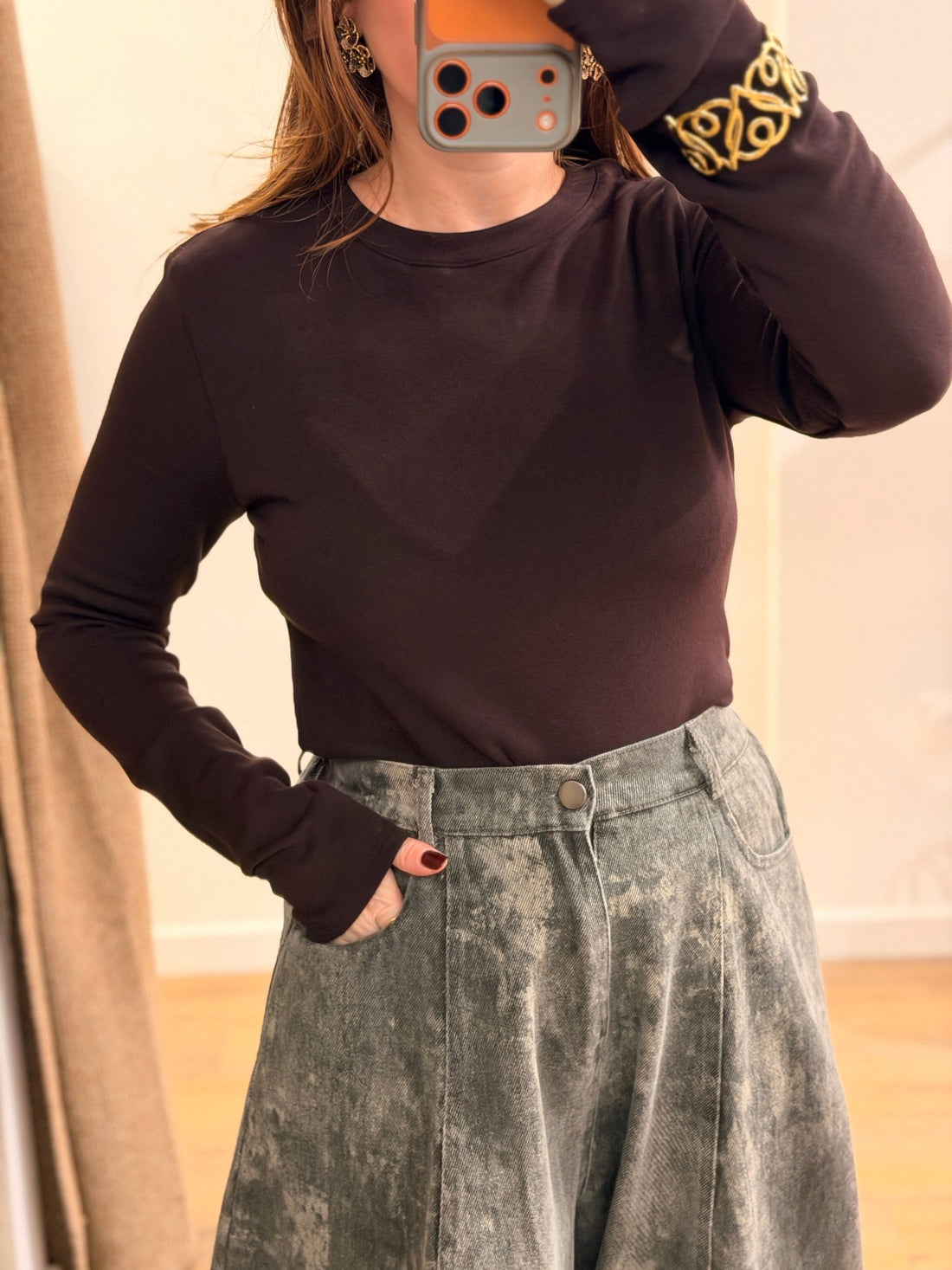 Pull fin Alba prune - Léone