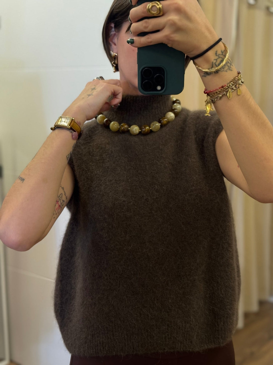 Pull Inga marron - Léone