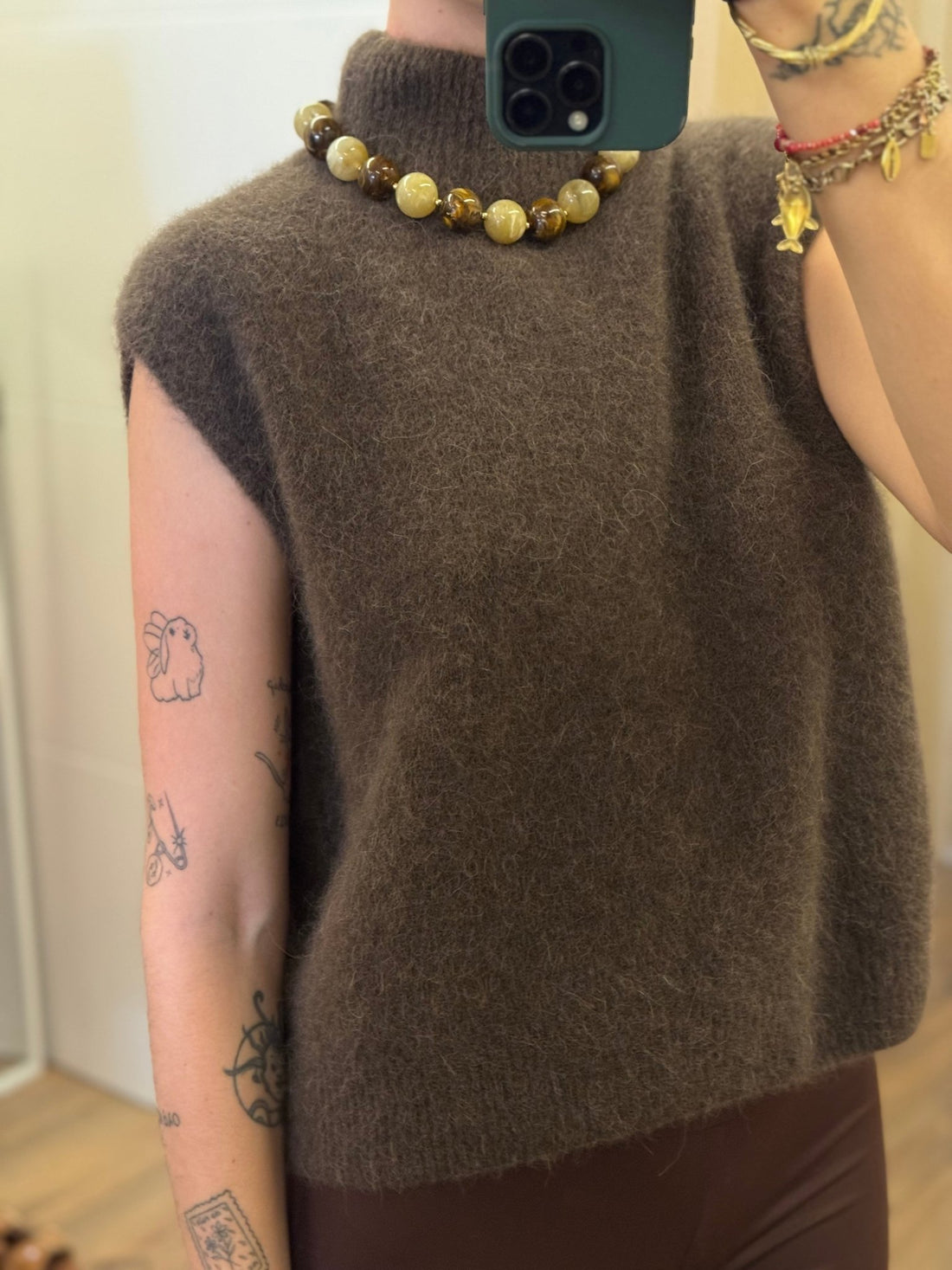 Pull Inga marron - Léone