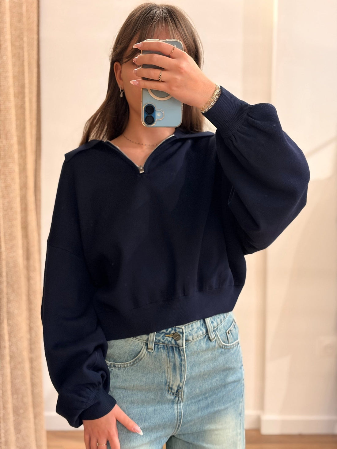 Pull Leria bleu marine - Léone