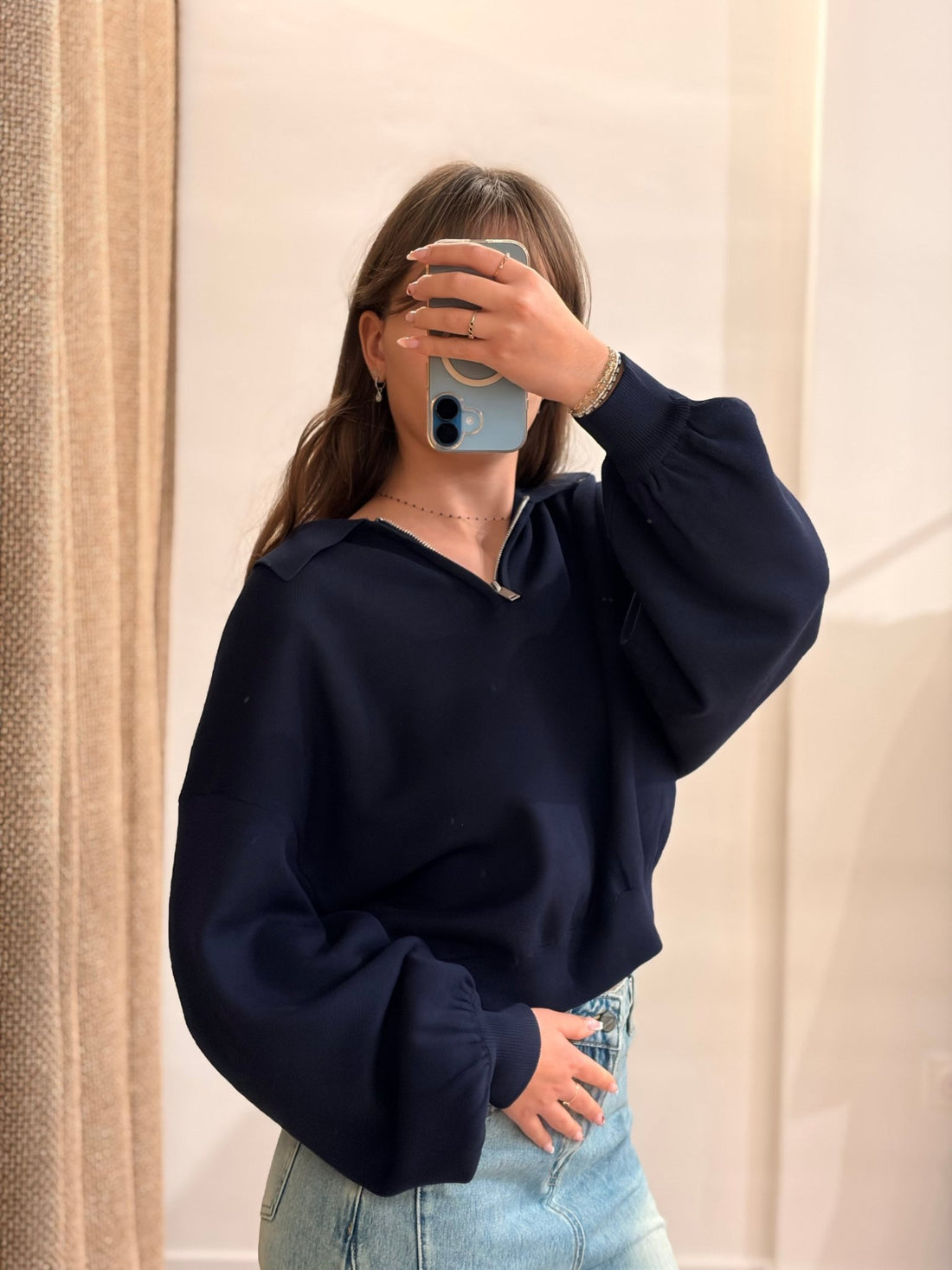 Pull Leria bleu marine - Léone